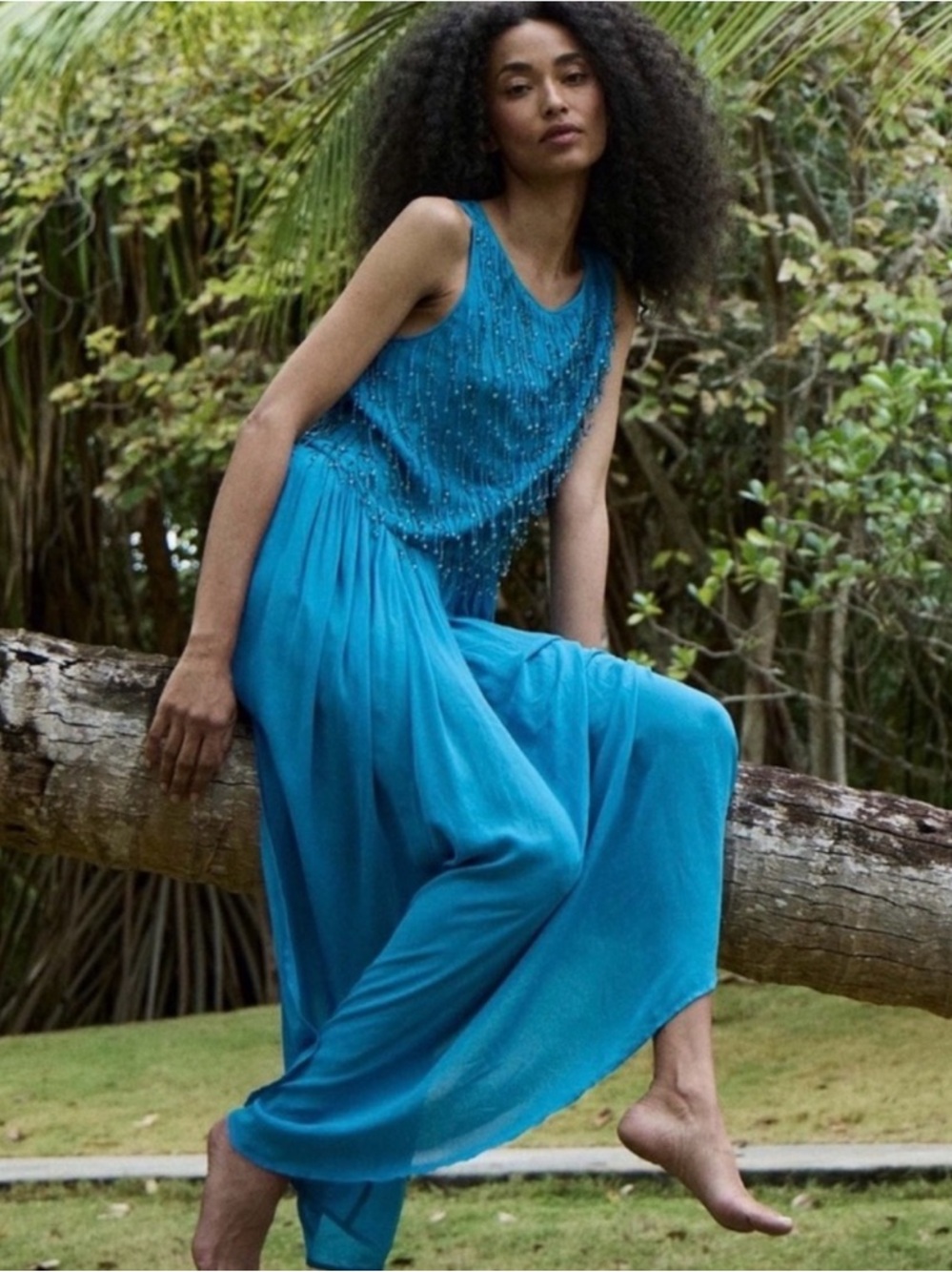 NWT DÔEN Donyale Dress in Blue Grotto Size S